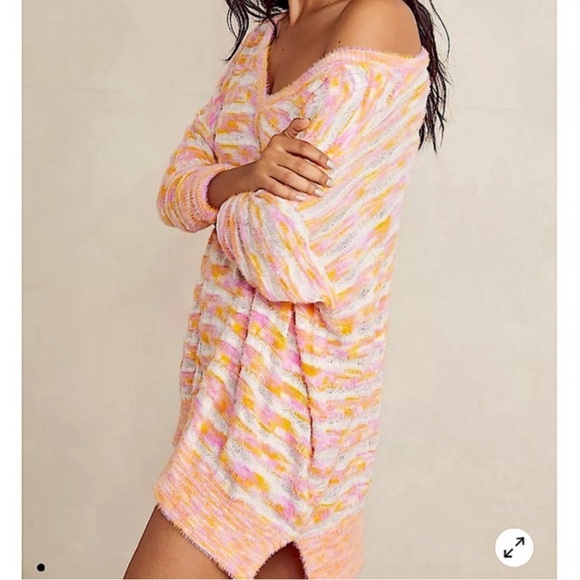 Free People Sweaters - FREE PEOPLE INTIMATELY It’s Unreal Striped Slouchy Oversized Sweater Women’s XS